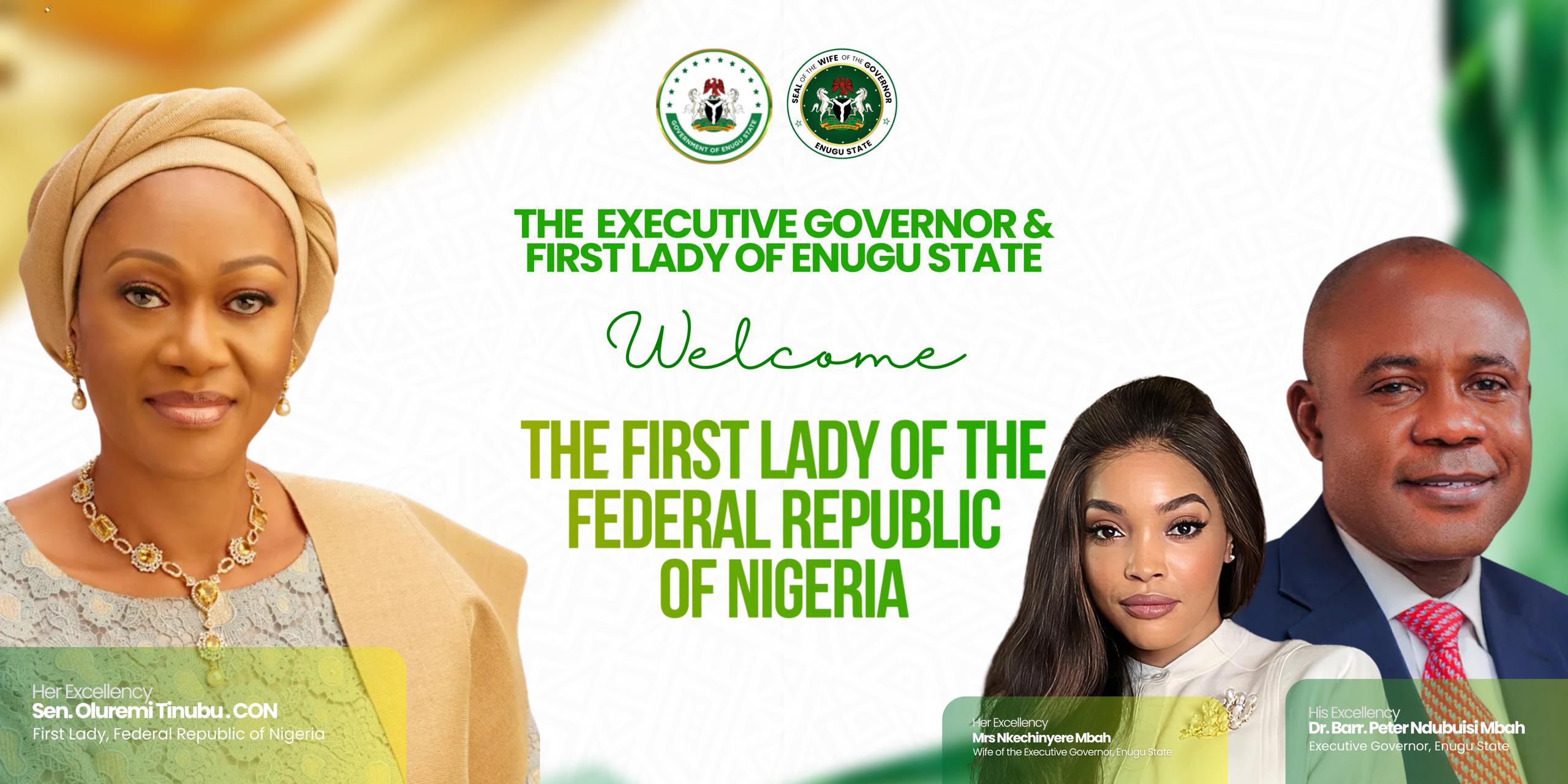click to view poster welcoming the first lady of the republic of Nigeria by Adihills printing services in enugu